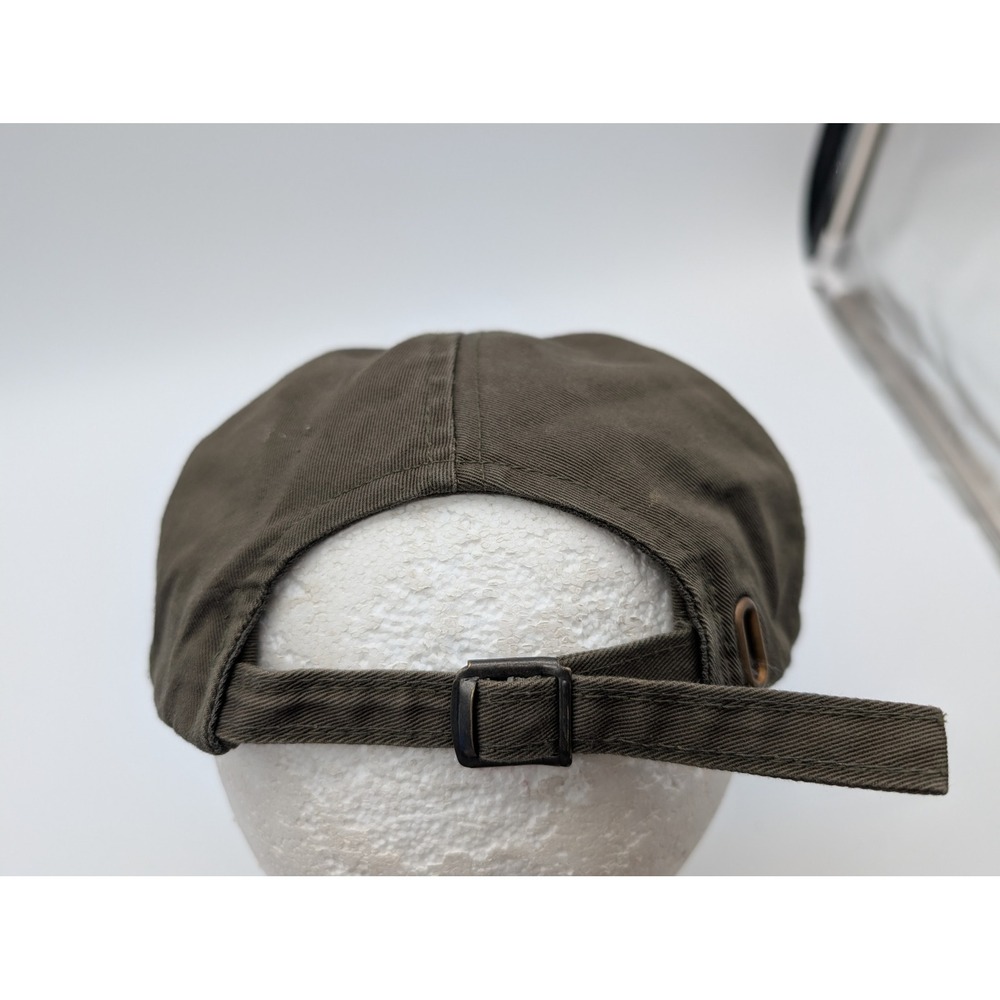 Yupoong Montgomery Brewing Co Cafe Hat Olive Green Cotton Adjustable Strapback - Picture 3 of 6